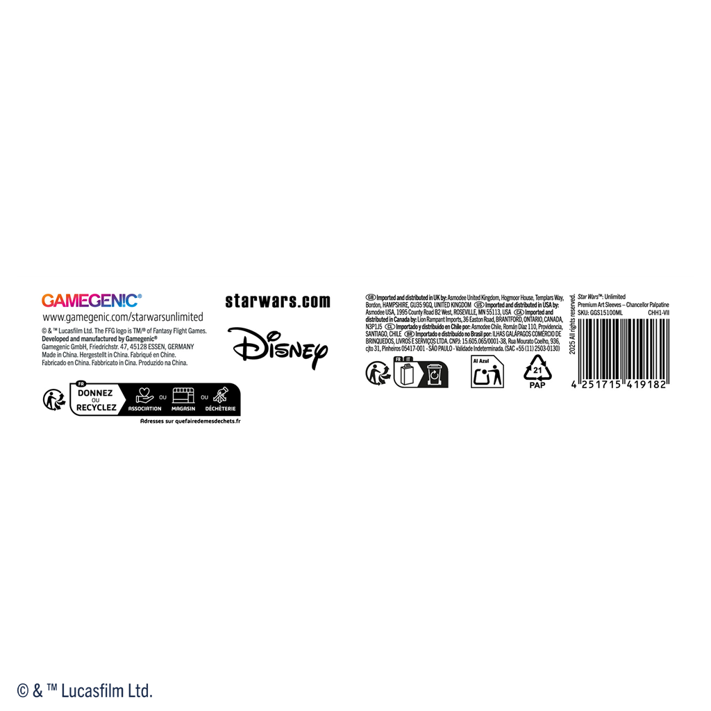 SW: Unlimited Art Sleeves Set 6 Canc. Palpatine