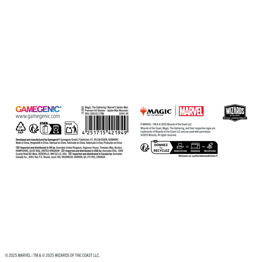 MTG Marvel's Spider-Man Sleeves Spider-Man Mountai