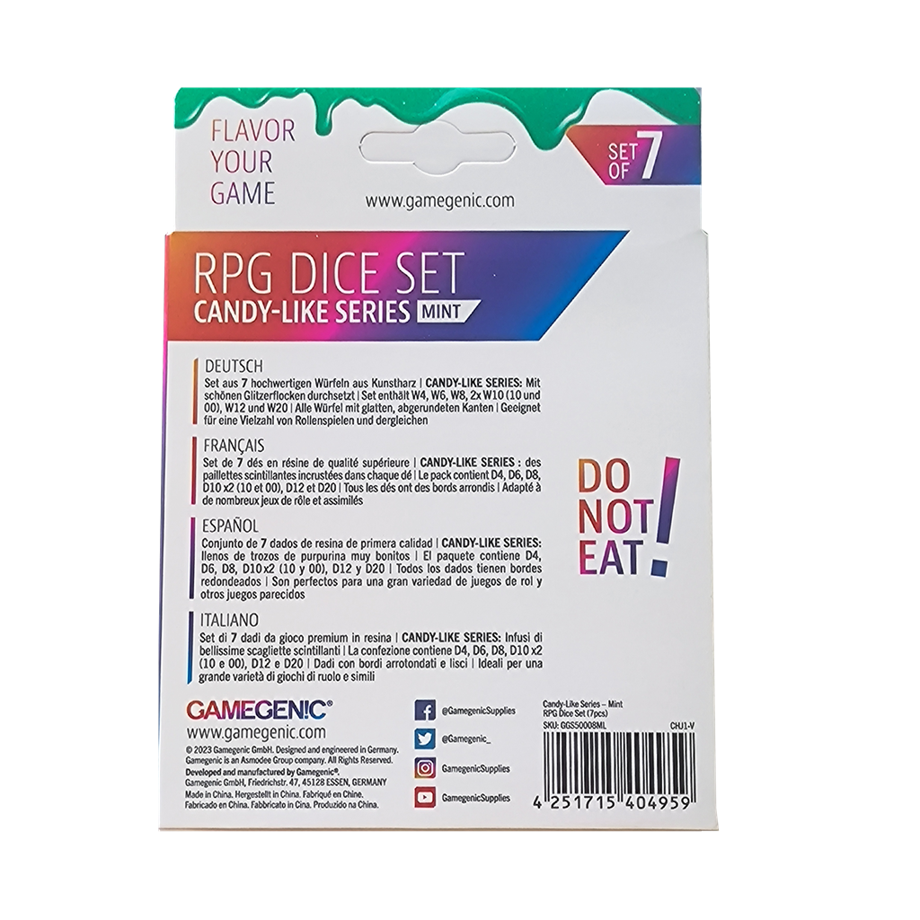 Mint RPG Dice Set (7pcs)