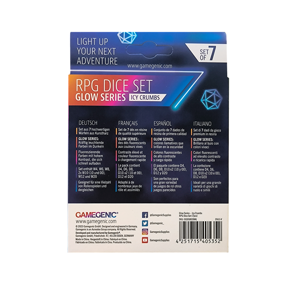 Icy Crumbs RPG Dice Set (7 pcs)