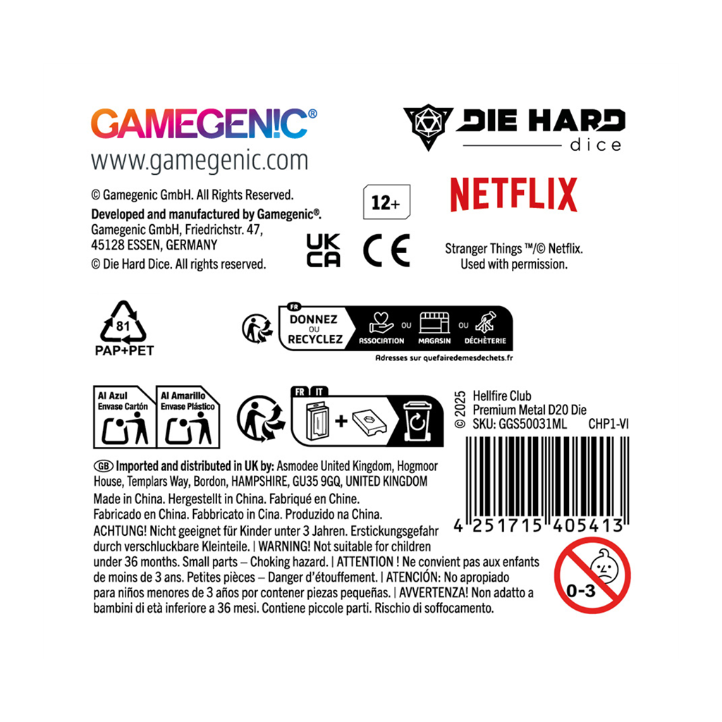 ST: Hellfire Club Premium Metal D20 Die