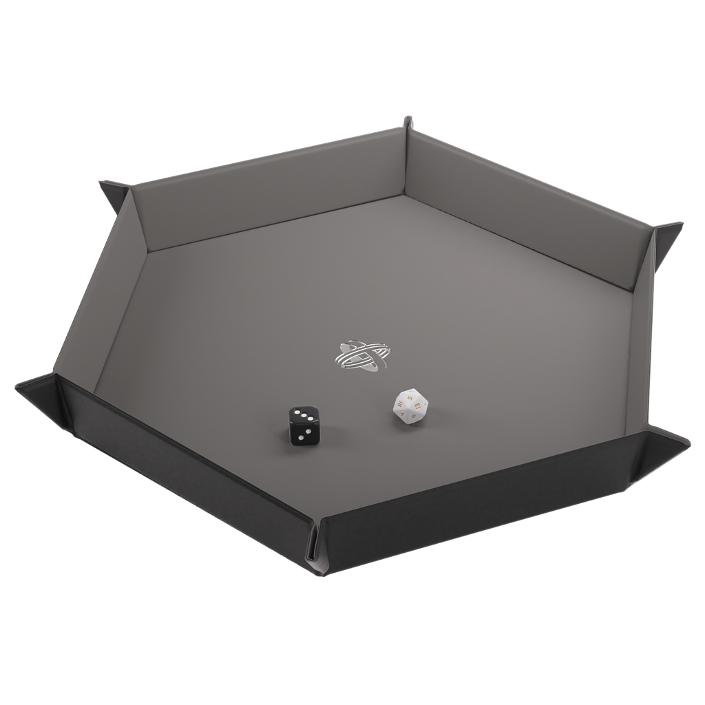 Magnetic Dice Tray Hexagonal Black/Gray