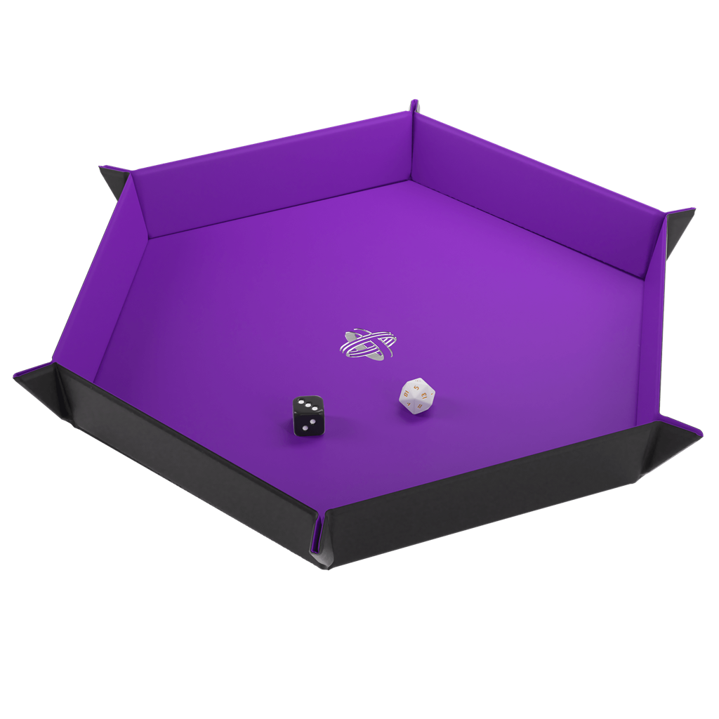 Magnetic Dice Tray Hexagonal Black/Purple