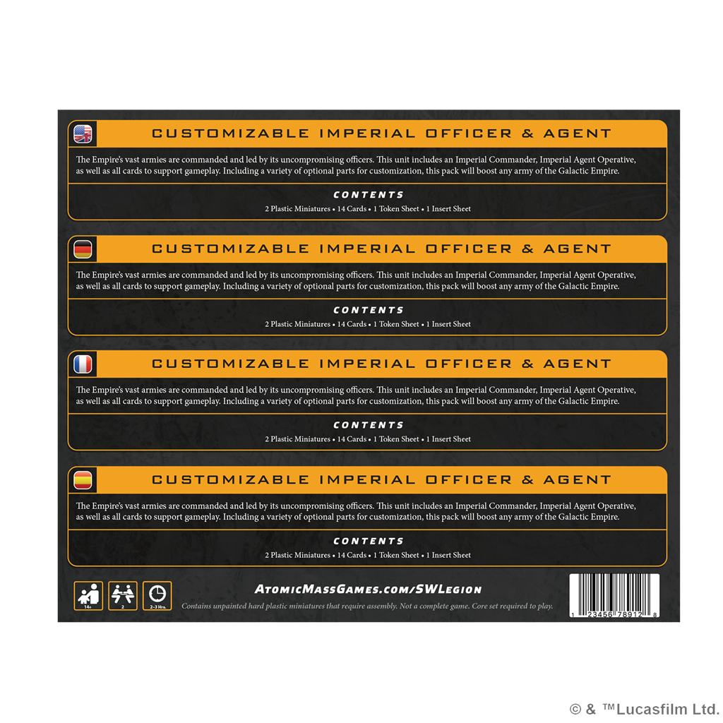 SW Legión: Customizable Imperial Officer & Agent