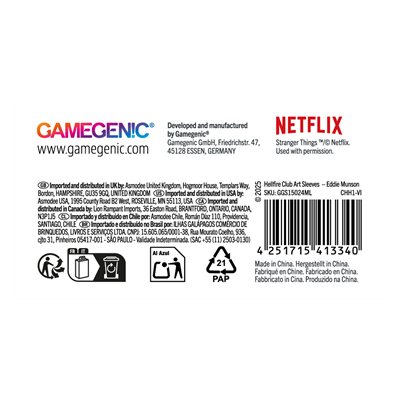 ST: Hellfire Club Art Sleeves Eddie Munson