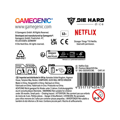 ST: Hellfire Club Premium Metal D20 Die