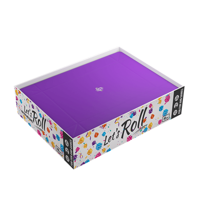 Magnetic Dice Tray Rectangular Black/Purple